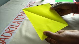 Maths Activity about Quadrilateral family by paper foldings