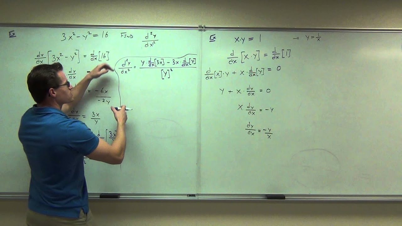 Calculus 1 Lecture 2.7:  Implicit Differentiation