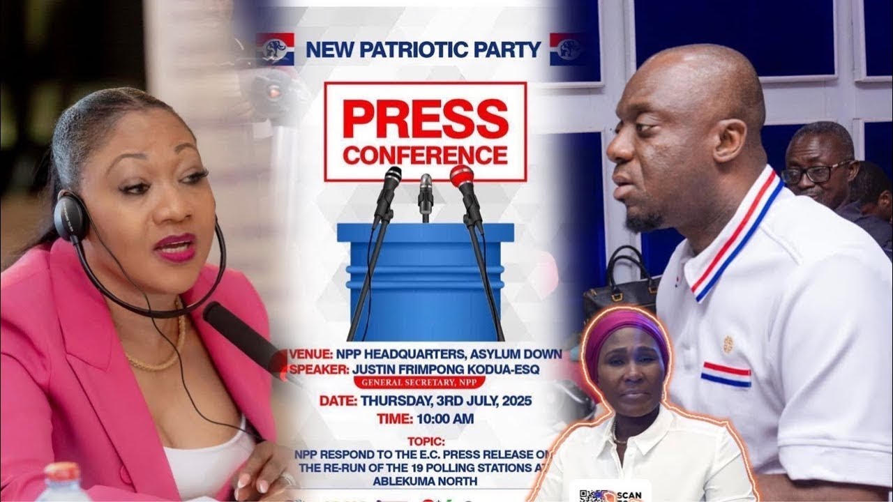 STREAMED LIVE: NPP Rejects EC's Decision to Rerun 19 Polling Stations in Ablekuma North
