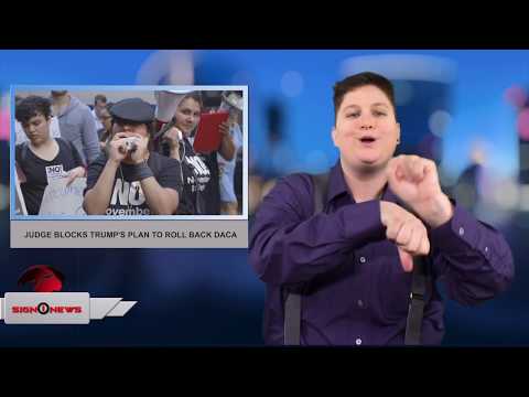 Judge blocks Trump's plan to roll back DACA (ASL - 1.10.18)