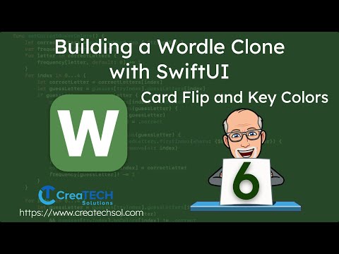 SwiftUI Wordle Clone: 6  Card Flip and Key Color Change thumbnail