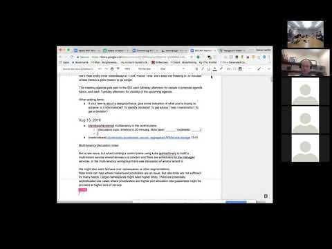 Kubernetes SIG API Machinery 20180815