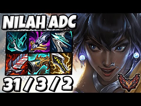 Nilah vs Caitlyn [ ADC ] Lol Korea Grandmaster Patch 12.17 ✅