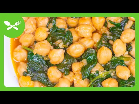 Receta GARBANZOS con ESPINACAS ▶ FACIL y RICO ✅