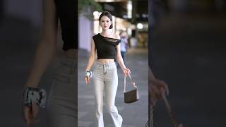 beautiful girl street fashion tiktok #chinesefashion #mejoresstreetfashion #shorts