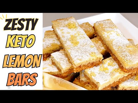 Zesty Keto Lemon Bars | 6 Ingredients | 2.9g net carbs