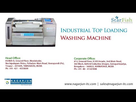 Commercial horizontal laundry machine, top loading