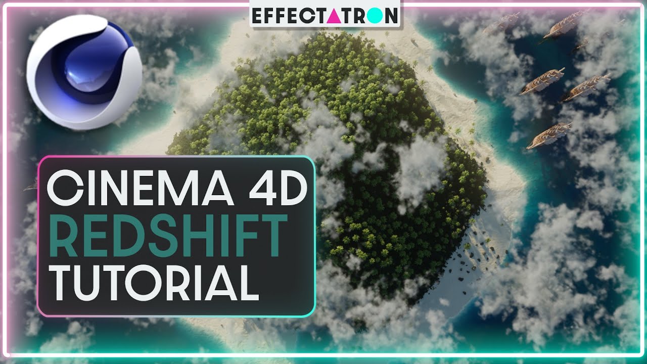 How to make a Tropical Island Redshift + C4D 2023 - YouTube video featuring the word but for