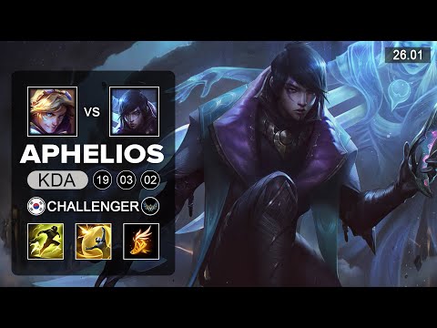 Aphelios vs Ezreal ADC - KR Challenger - Patch 26.01 Season 16