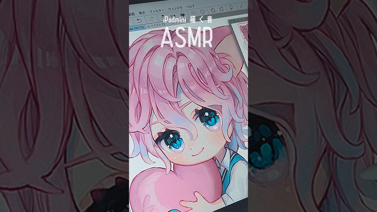 ASMR🎧𓈒 𓂂𓏸iPadminiに描く音 #asmr #描く音