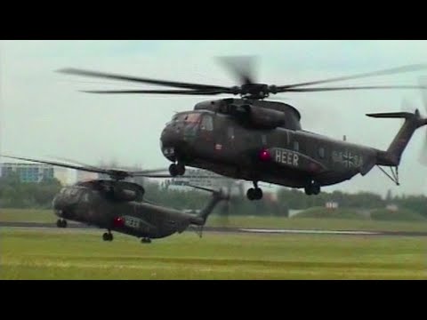 Große Luftlandeübung Airborne Exercise der Deutschen Heeresflieger & Bundeswehr 9x CH-53 6x KH Tiger