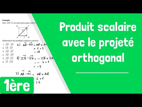 Comment calculer un produit scalaire avec le projeté orthogonal ?