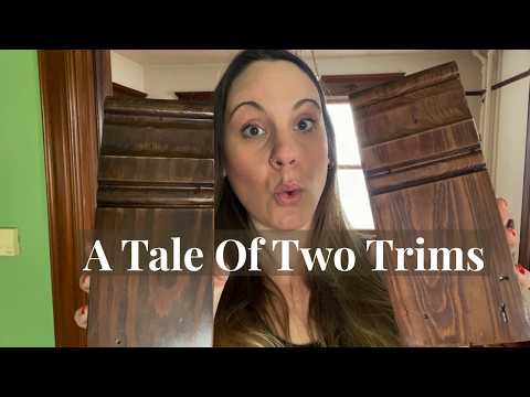 The Great Trim Experiment | Testing Stain Colors To Darken The Wood Trim In My Old House