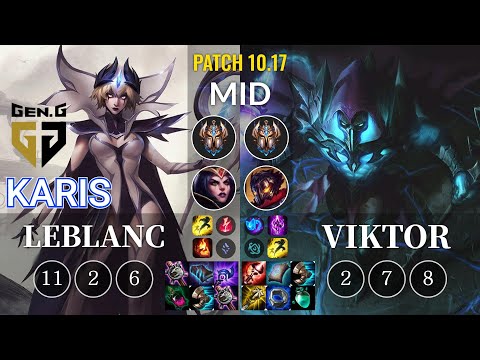 GEN Karis LeBlanc vs Viktor Mid - KR Patch 10.17