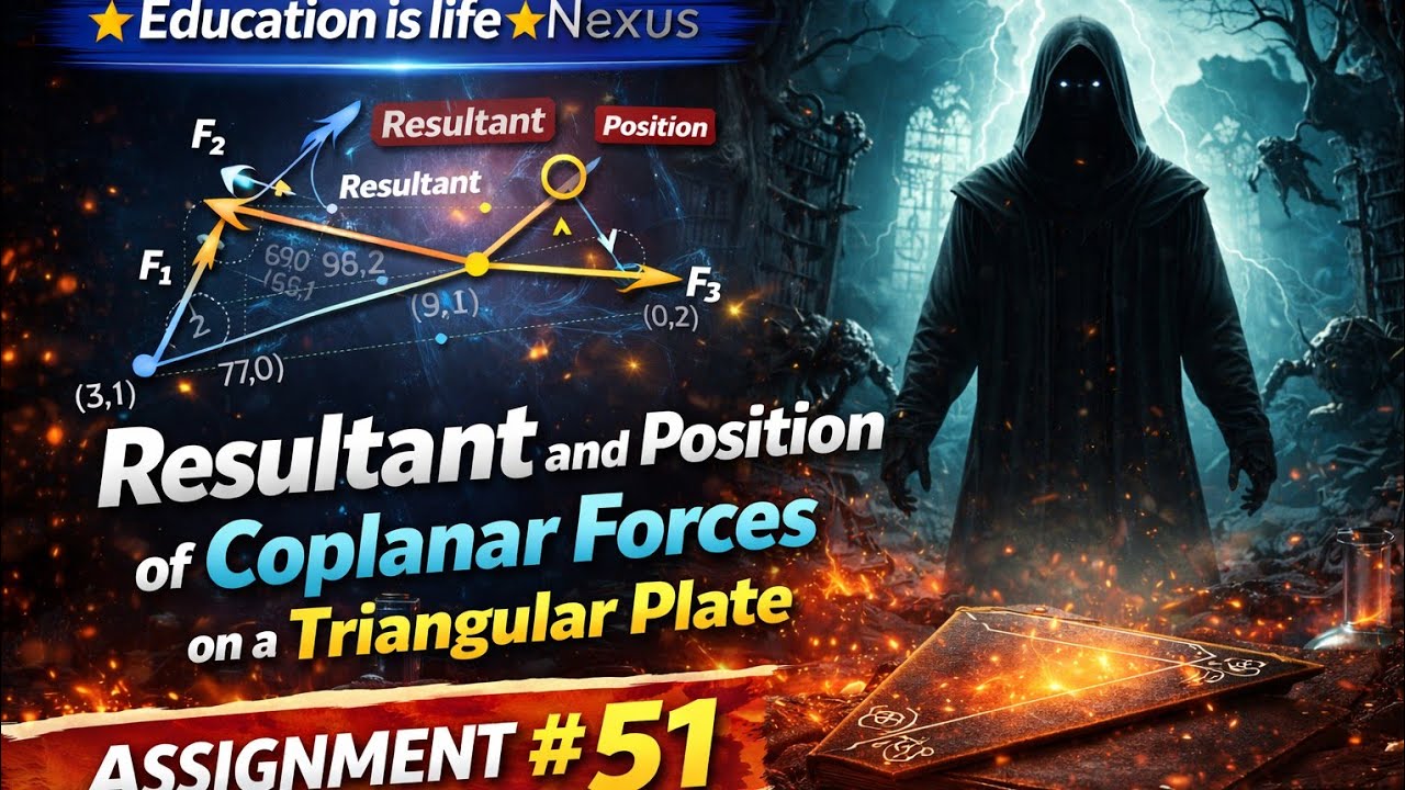 Engineering Mechanics Assignment 51 | Full Solution Step by Step #byparthkankale #assinment #viral