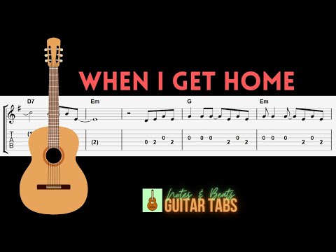 The Beatles- When I Get Home GUITAR TAB