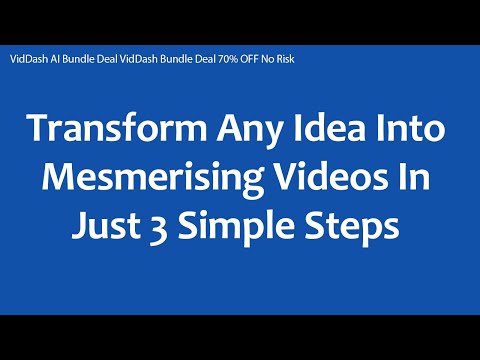 VidDash AI Bundle Deal VidDash Bundle Deal 70% OFF No Risk