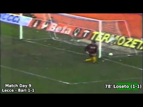 Serie A 1989-1990, day 9: Lecce - Bari 1-1 (Loseto goal)