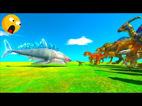 MUTANT Megalodon VS Dinosaurs Team 🦖🦈 | Epic Battle in ARBS