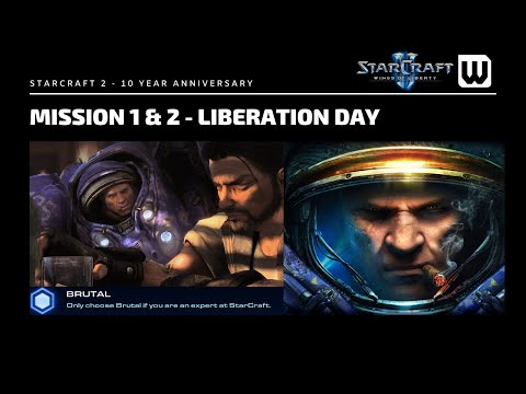 Starcraft 2 New 10 Year Achievement Hunt! Brutal WoL Missions 1 & 2: Liberation Day & The Outlaws