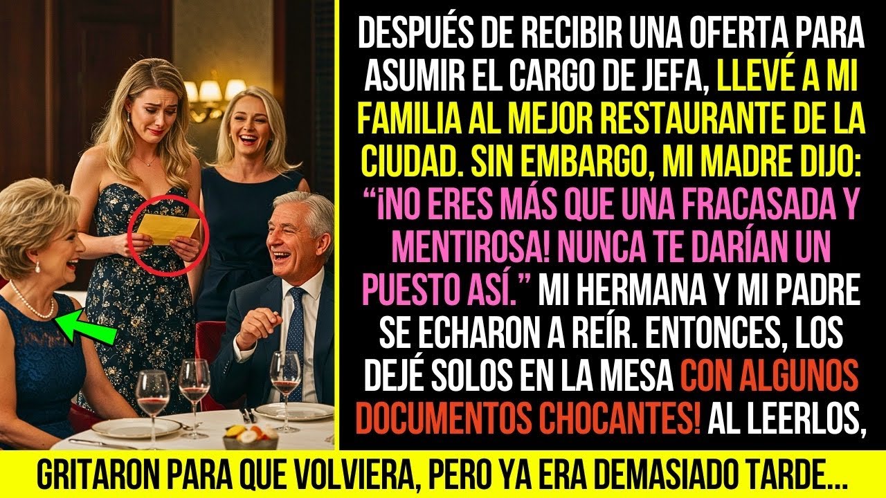 La familia me llamó FRACASADA Cuando Dije Que me Convertí en CEO - ¡Les Mostré Esto!