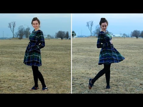 Sewing a Vintage 1950's inspired plaid winter dress