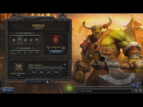 RAM(ORC) vs EALENDIR(NE) 1v1 Warcraft 3 Orc Quali Ranked Ladder Game Season 2 [Deutsch/German]