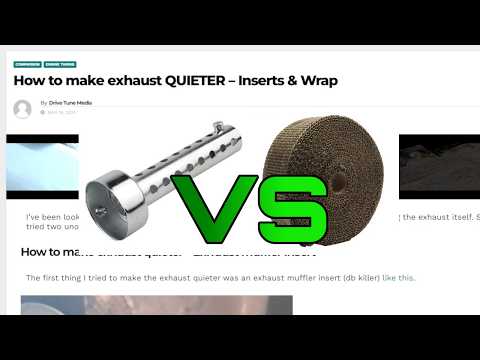 Part of a video titled DB Killer vs Exhaust Wrap. UNEXPECTED Result - YouTube