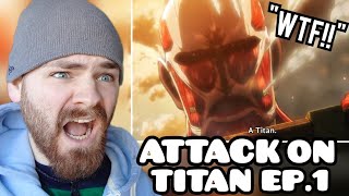 THIS IS SO MESSED UP! | ATTACK ON TITAN EPISODE 1 | Non Anime Fan | REACTION