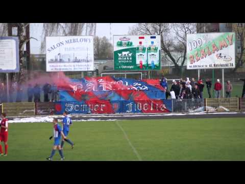 Oprawa meczowa Kibiców Narwi Ostrołęka