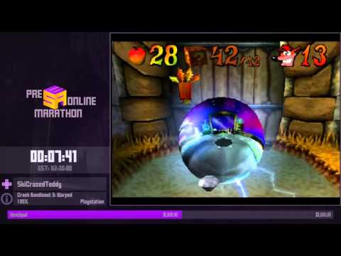 #Pre-ESA16 - Crash Bandicoot 3: Warped [105%] Speedrun by SkiCrazedTeddy
