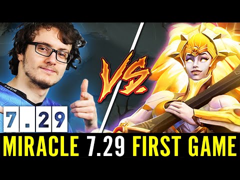 7.29 MIRACLE Fisrt Game! Dawnbreaker 100% Counted by XMark Kunkka MID Hard Game COMEBACK Dota 2 PRO