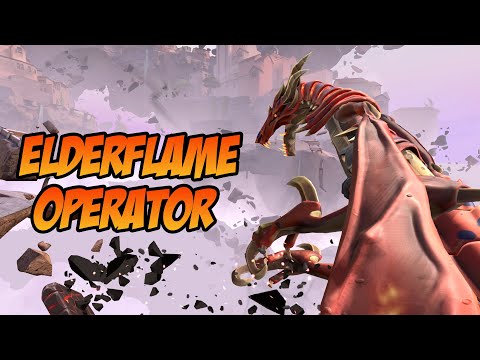 RED ELDERFLAME OPERATOR SKIN GAMEPLAY LEVEL 5 - VALORANT