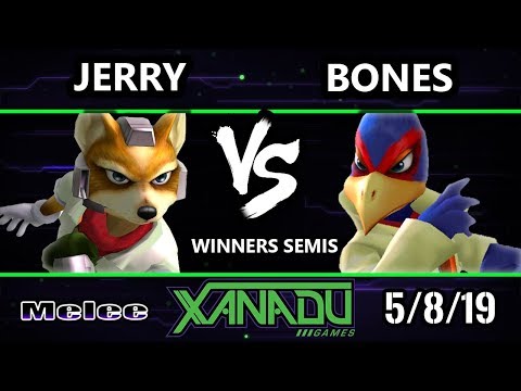 S@X 301 SSBM - Bones (Falco) Vs. Jerry (Fox) - Smash Melee Winners Semis