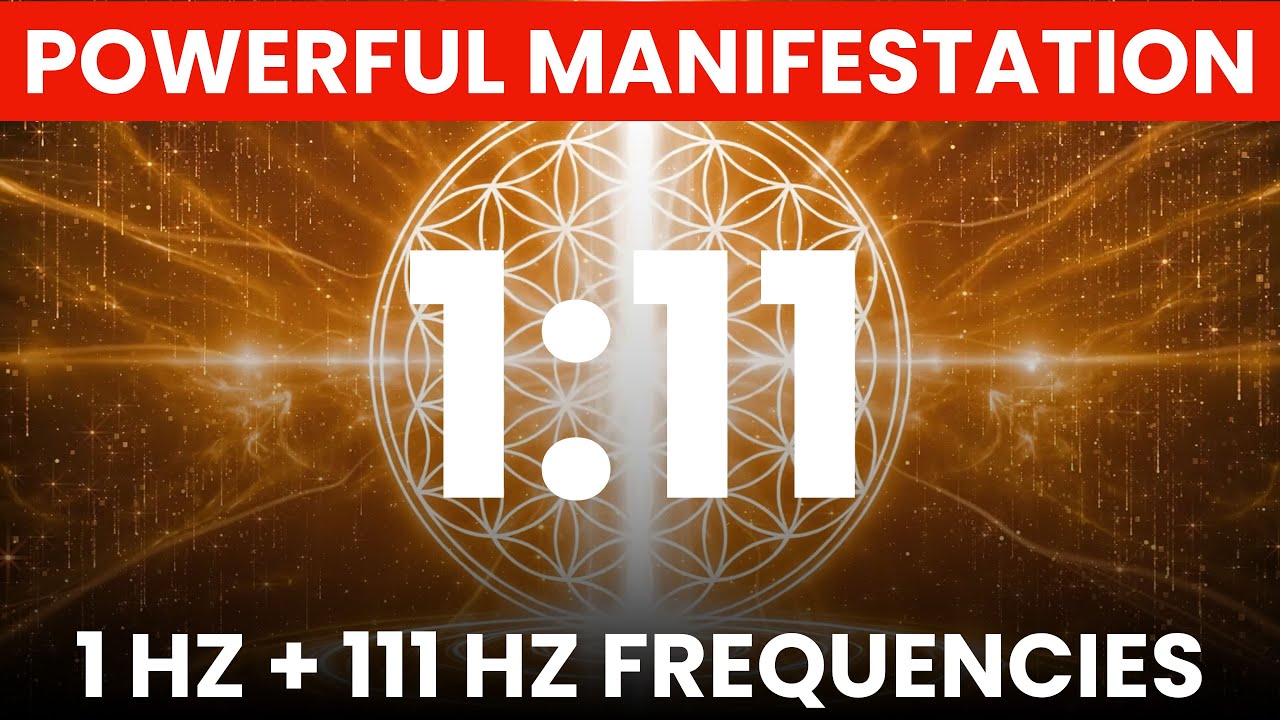 1:11 Manifestation Portal: 1 HZ Binaural Beats + 111 Hz Frequency