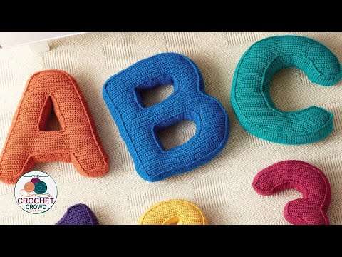 Free Course Learn How to Crochet Easy Alphabet and Numbers Pillows
