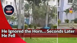 Punggol PMD Rider Falls Seconds After Speeding Across Road Junction
