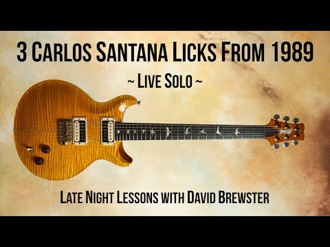 3 Carlos Santana Licks From 1989