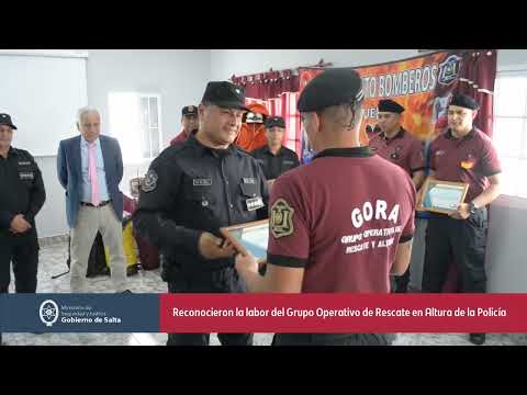 Reconocieron la labor del Grupo Operativo de Rescate en Altura de Bomberos de la Policía