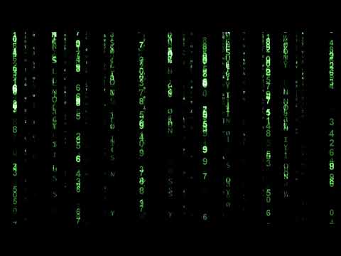 Matrix Binary Code  Falling Rain Particles  Loop Motion Background