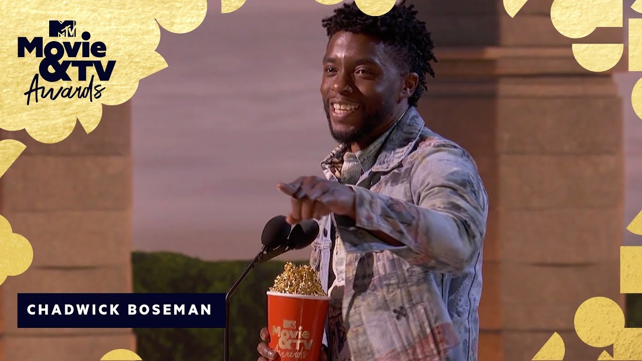 Chadwick Boseman Wins Best Hero & Honors James Shaw Jr. | 2018 MTV Movie & TV Awards - YouTube