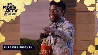 Chadwick Boseman Wins Best Hero &amp; Honors James Shaw Jr. | 2018 MTV Movie &amp; TV Awards