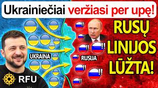 Ukrainiečiai kerta Žerebecą, rusams nepavyksta sukurti naujos gynybos linijos