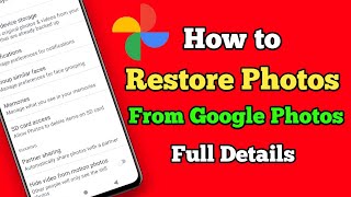 How to Restore Photos From Google Photos | Google photos Ka backup Kaise Lai