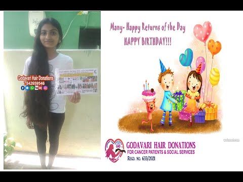 Hair Donation of Birthday Girl to Cancer Patients -  For a Noble cause - GHD 143