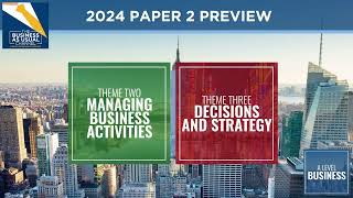 2024 Edexcel A Level Business Paper 2 Preview
