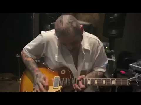 Post Malone playing 'Cliffs Of Dover' by Eric Johnson on guitar