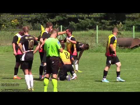 Skrót meczu: KS Żupawa - Płomień Trześń (13.08.2023) Klasa "B"