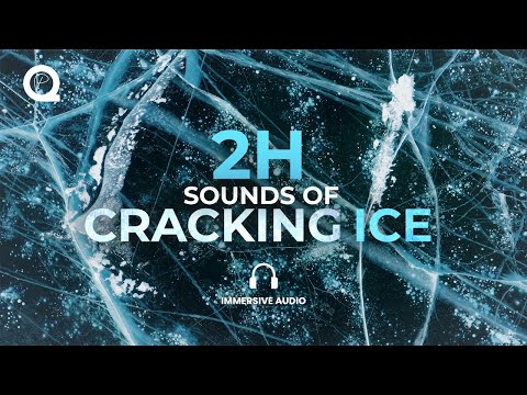 🧊2h Calming Sounds of Cracking & Rumbling ICE on a Frozen Lake