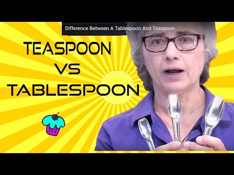 Difference between a tablespoon and teaspoon